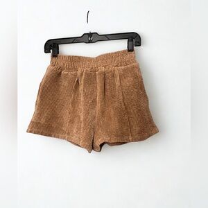 Miss Love Tan Corduroy  Mini Shorts Size S Dark Academia  Retro